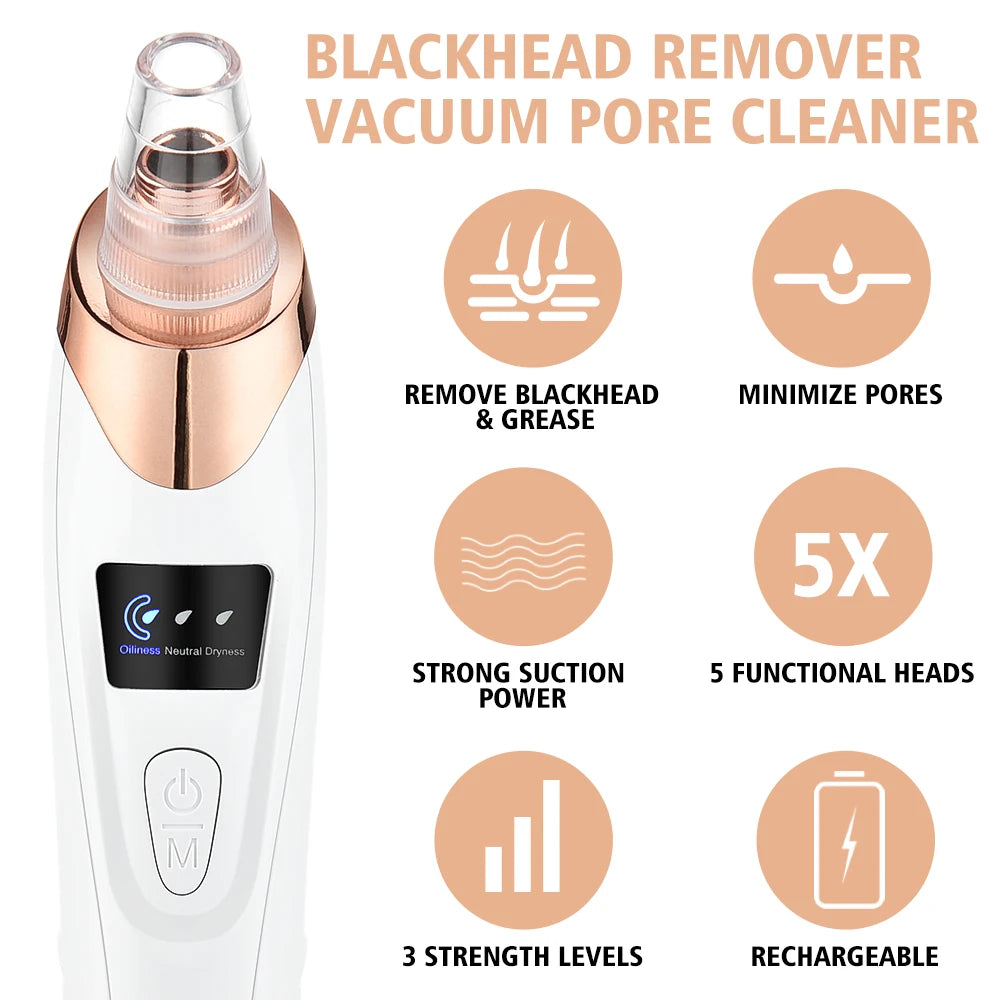 Electric Pore Vacuum Cleaner - USB Rechargeable Blackhead Remover