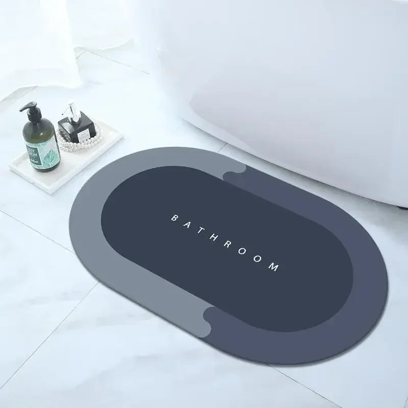 Microfibre Bath Mat - Super Absorbent Non-Slip Bathroom Rug