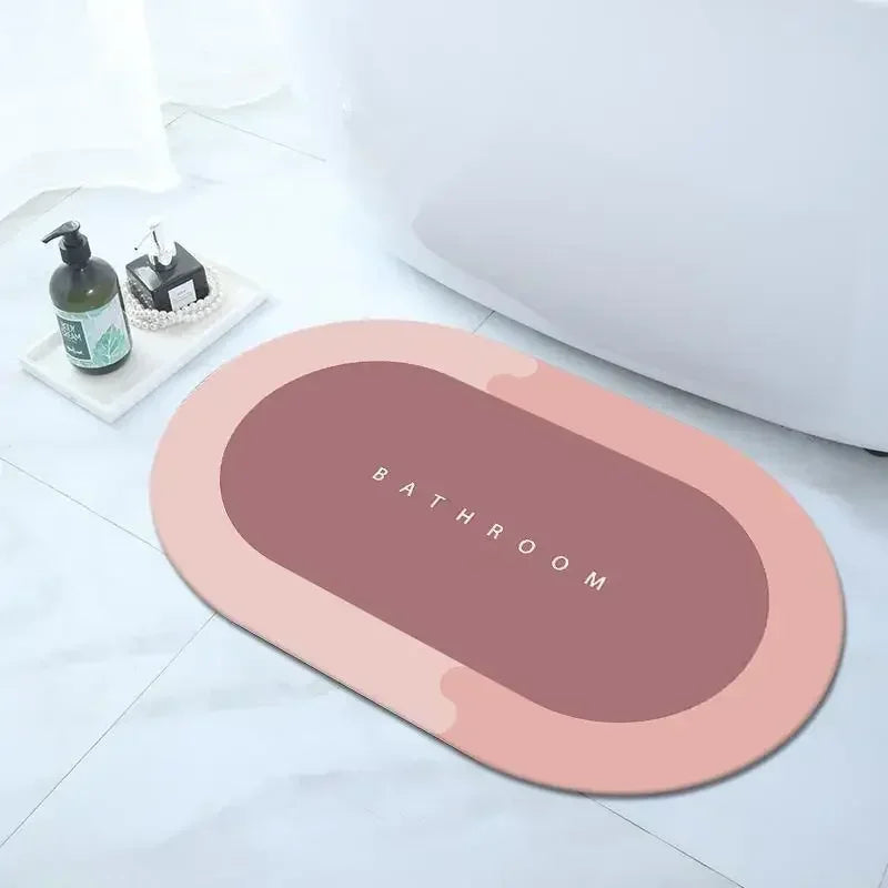 Microfibre Bath Mat - Super Absorbent Non-Slip Bathroom Rug