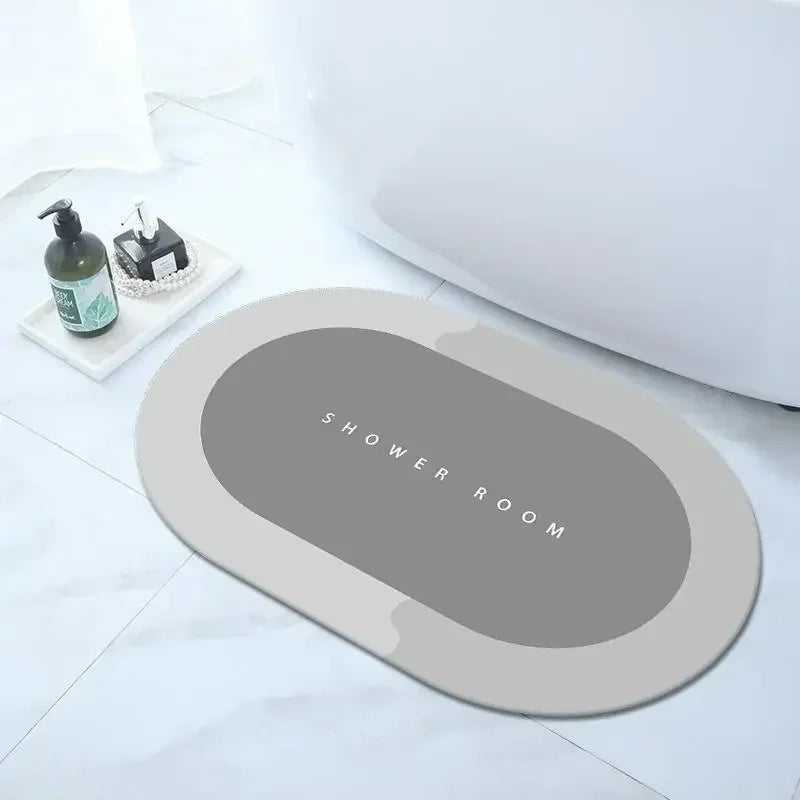 Microfibre Bath Mat - Super Absorbent Non-Slip Bathroom Rug