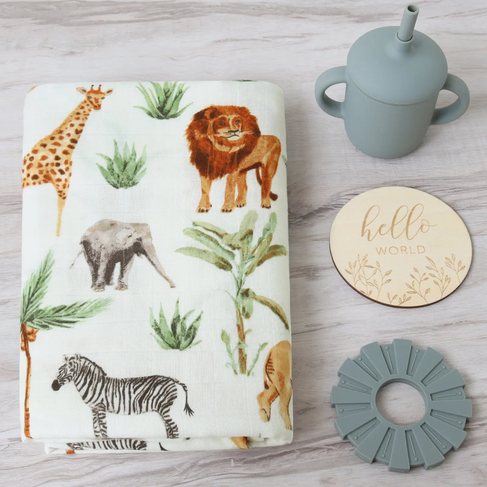 Bamboo Muslin Swaddle Blanket - Organic Cotton Baby Wrap (120x120cm)