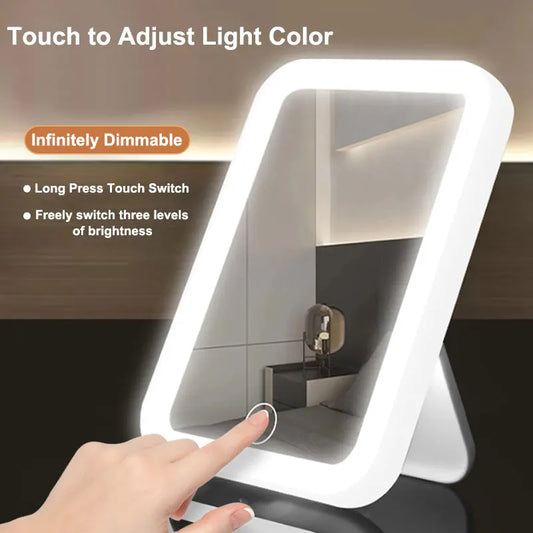 LED Vanity Mirror - Touch Screen Makeup Mirror with 3 Colour Lights