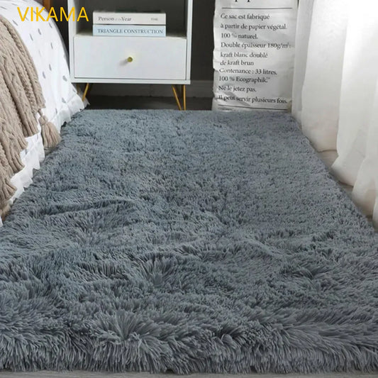 Modern Silk Wool Carpet - Soft Non-Slip Area Rug for Living Room & Bedroom